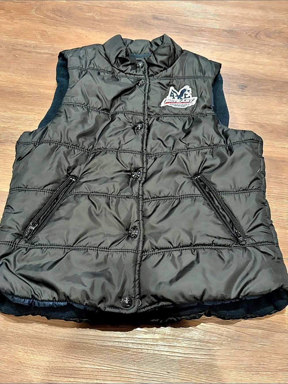 Y2K American Eagle Outfitters Quilted Vest in Black Size Medium